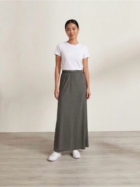 American Eagle Outfitters Black and Grey Maxi Skirt